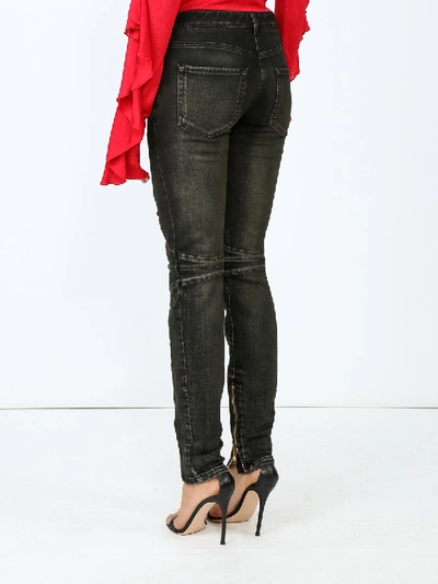 Shop Balmain Skinny Biker Jeans