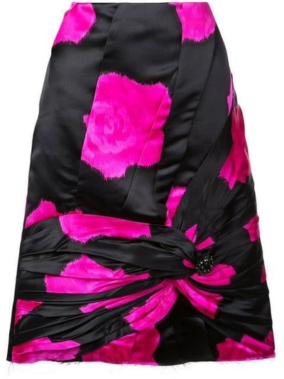 Shop Calvin Klein 205w39nyc Knot Detail A-line Skirt In Multicolor