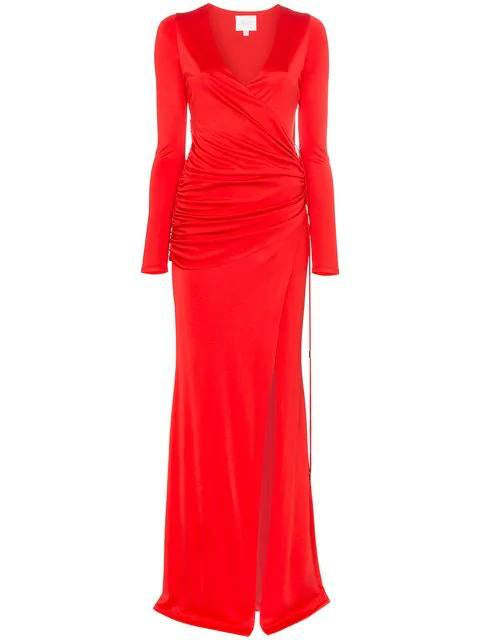 ruched waist maxi dress