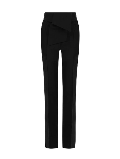 Shop Valentino Oversized Bow Trousers In Black