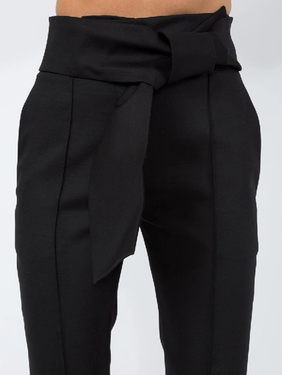 Shop Valentino Oversized Bow Trousers In Black