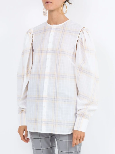 Shop Calvin Klein 205w39nyc Plaid Cotton Shirt White