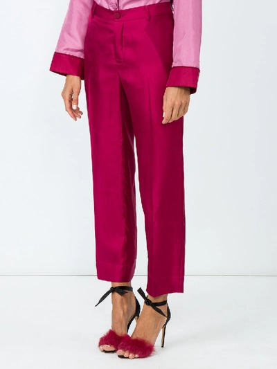 Shop F.r.s For Restless Sleepers Twill Brocade Agon Pant In Pink