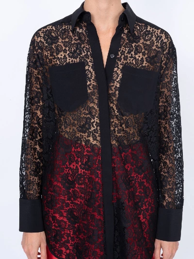 Shop Givenchy Lace Blouse Black