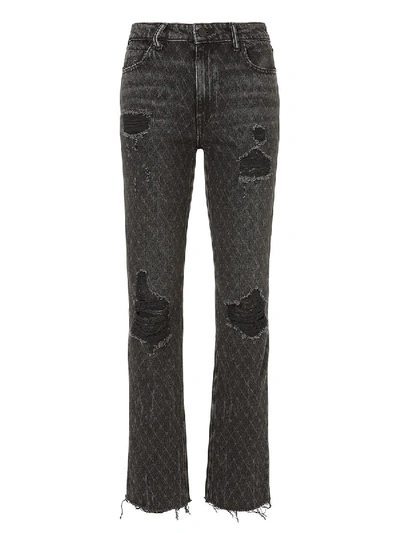 Shop Alexander Wang Grey Cult Net Jeans