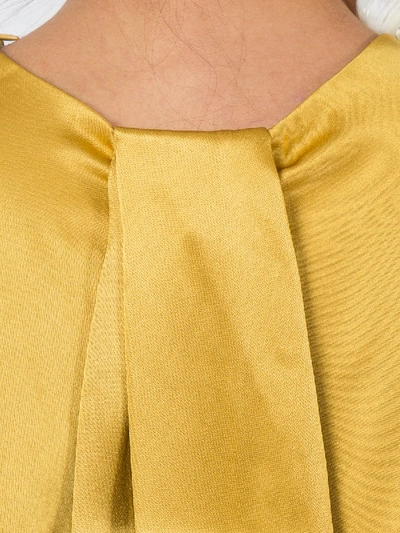 Shop Adam Lippes Silk T-shirt Yellow