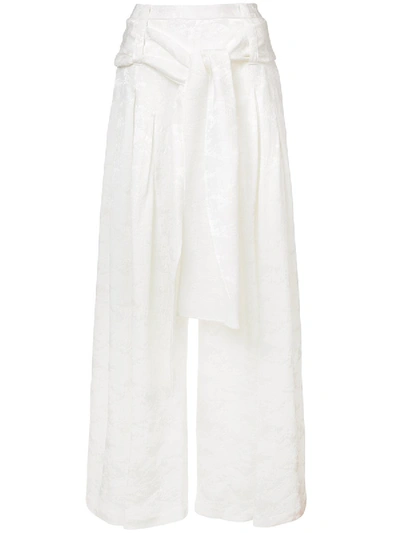 Shop Rosie Assoulin Pleated Wide Leg Trousers