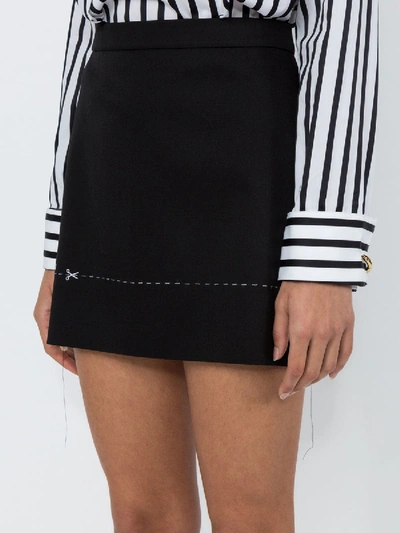 Shop Vetements A-line Wool Mini Skirt In Black