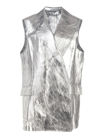 Shop Calvin Klein 205w39nyc Metallic Long Vest