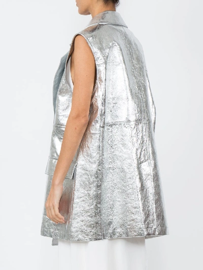 Shop Calvin Klein 205w39nyc Metallic Long Vest