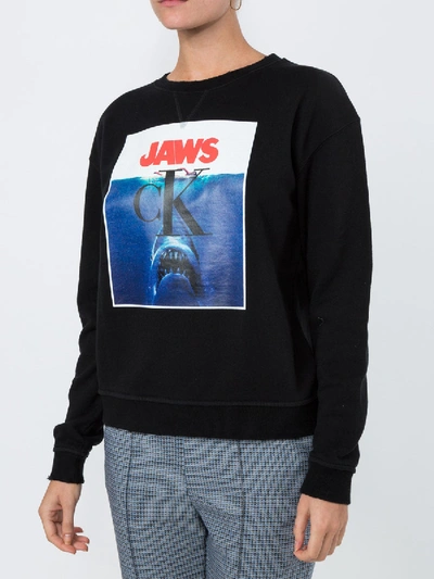 Shop Calvin Klein 205w39nyc Jaws Logo Cotton Sweatshirt