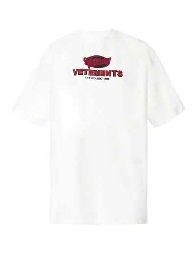 VETEMENTS open sides t-shirt white WSS18TR8