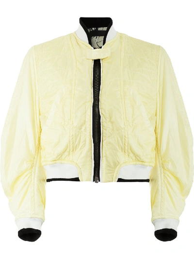 Shop Haider Ackermann Quilted Bomber Jacket In Yellow