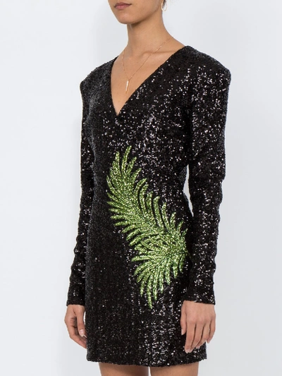 Shop Balmain Sequin Fern Mini Dress