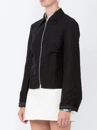 Shop Wales Bonner Black Zip Up Jacket