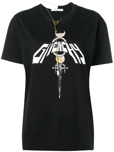 Shop Givenchy Graphic Necklace T-shirt Black