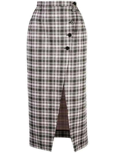 Shop Alexa Chung High-waist Plaid Skirt