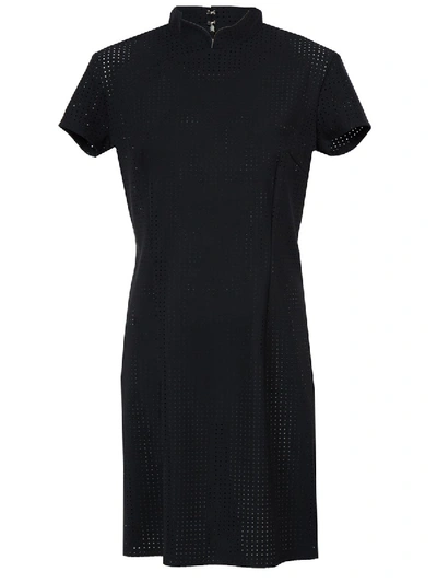 Shop Marcia Perforated Dress In Black