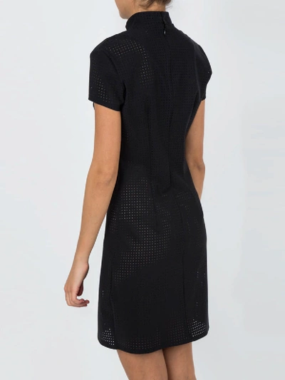 Shop Marcia Perforated Dress In Black