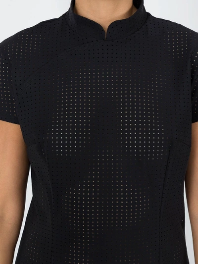 Shop Marcia Perforated Dress In Black