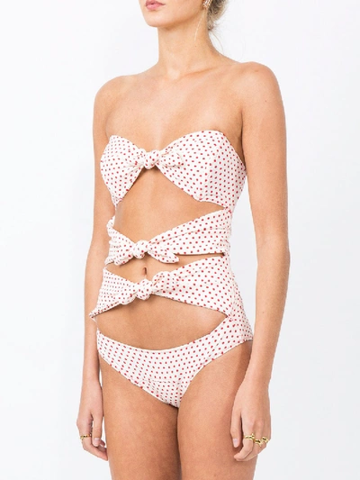 Shop Lisa Marie Fernandez Tripple Poppy Swimsuit In White