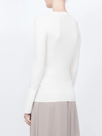 Shop Proenza Schouler Long Sleeve Crewneck Pale Nude In Neutral