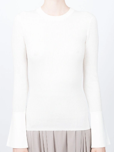 Shop Proenza Schouler Long Sleeve Crewneck Pale Nude In Neutral