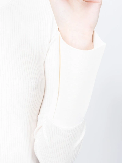 Shop Proenza Schouler Long Sleeve Crewneck Pale Nude In Neutral