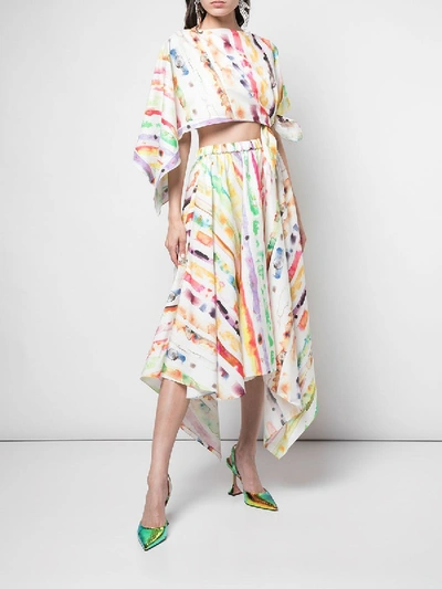 Shop Rosie Assoulin Trangle Dress Multicolor