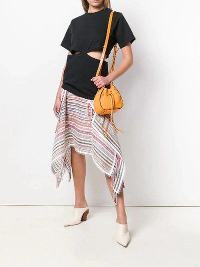 Shop Jw Anderson Striped Scarf Skirt