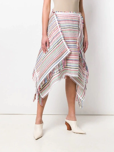 Shop Jw Anderson Striped Scarf Skirt