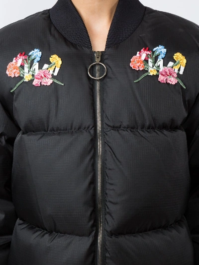 Shop Off-white Embroidered Bomber Jacket