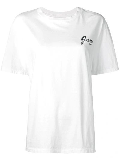 Shop Julien David Jazzy T-shirt In White