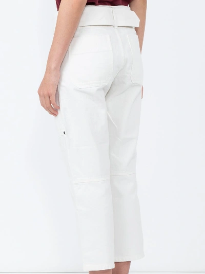 Shop Proenza Schouler Pswl Belted Utility Denim Pant In White