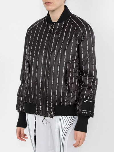 Shop Off-white Logo Print Bomber Jacket