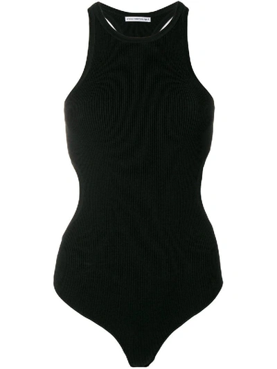 Shop Alexander Wang T Sleeveless Cut Out Bodysuit Black