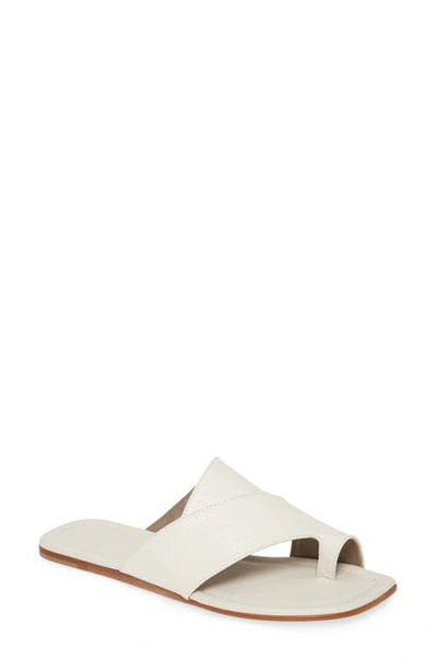 Shop Agl Attilio Giusti Leombruni Asymmetrical Toe Loop Slide Sandal In White