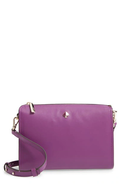 Shop Kate Spade Medium Andi Leather Shoulder Bag - Purple In Perfect Pansy