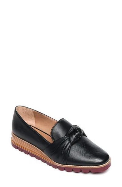 Shop Bernardo Jansen Knot Platform Loafer In Black Leather
