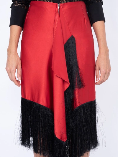 Shop Marques' Almeida Fringed Asymmetric Skirt