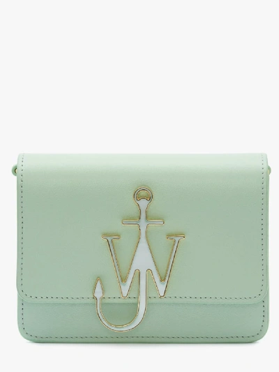 Shop Jw Anderson Enamel Anchor Cross-body Bag In Green