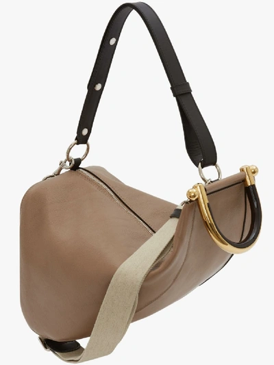 Shop Jw Anderson Wedge Shoulder Bag In Brown