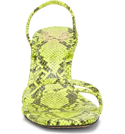 Shop Vince Camuto Sheela Sandal In Highlighter Yellow Leather