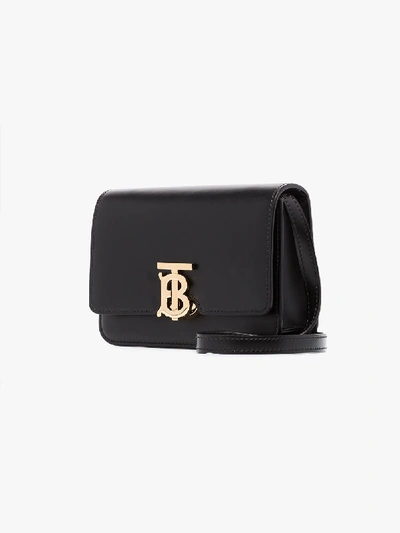 Shop Burberry Black Mini Monogram Shoulder Bag