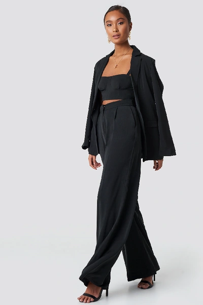 XLE THE LABEL ALLY WIDE PANTS - BLACK 