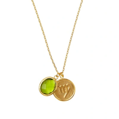 Shop Ottoman Hands Virgo Zodiac Necklace With Peridot Charm