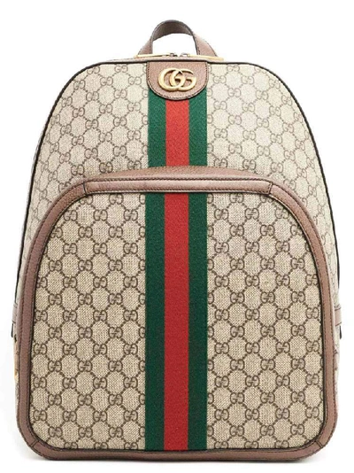 Shop Gucci Ophidia Gg Supreme Medium Backpack In Multi