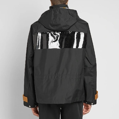 Shop Helmut Lang Tech Zip Through Hooded Jacket In Black