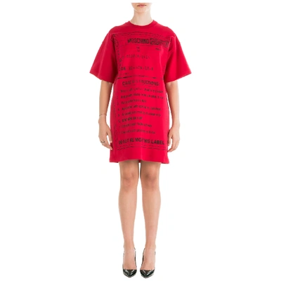 Shop Moschino Women's Short Mini Dress Short Sleeve In Red