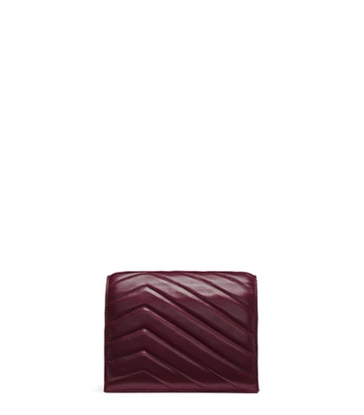 Shop Stuart Weitzman Della Small Quilted In Cranberry Nappa Leather